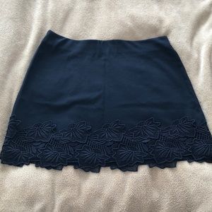 TopShoo Crochet Lace Trim Black Skirt US4